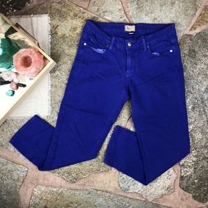 PAIGE Roxie Capri Size 27 Royal Blue Skinny
